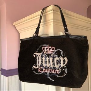 y2k early 2000s Juicy Couture velour brown tote!!